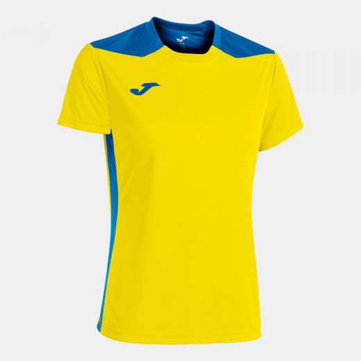 Championship Vi Short Sleeve T-Shirt Yellow-Royal Blue
