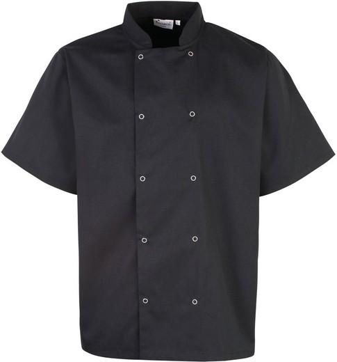 Chef Jacket Snap Buttons Short Sleeve