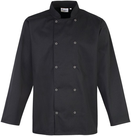 Chef Jacket Snap Buttons Long Sleeve