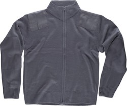 Zip jacket with shoulder and elbow reinforcements Gray