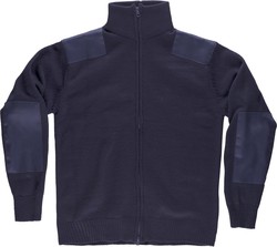 Zip jacket with reinforcements on shoulders and elbows Navy