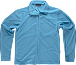 Basic fleece jacket Zip closure 160gr Light blue