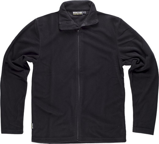Basic fleece jacket Zip closure 160gr Black