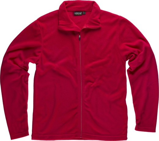 Basic fleece jacket Zip closure 160gr Red