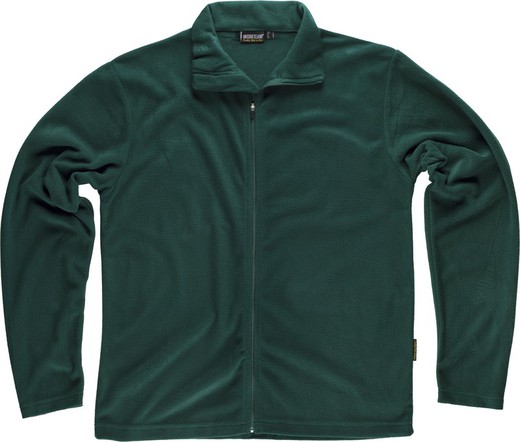 Basic fleece jacket Zip closure 160gr Green