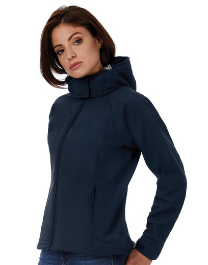 Jaqueta Softshell com capuz / para mulher