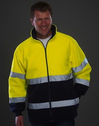 Fluo 2-farbige Fleecejacke