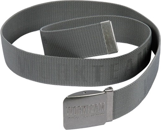 Cinturón elástico con logo en la hebilla Gris