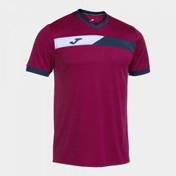 Court Short Sleeve T-Shirt Crimson Navy White
