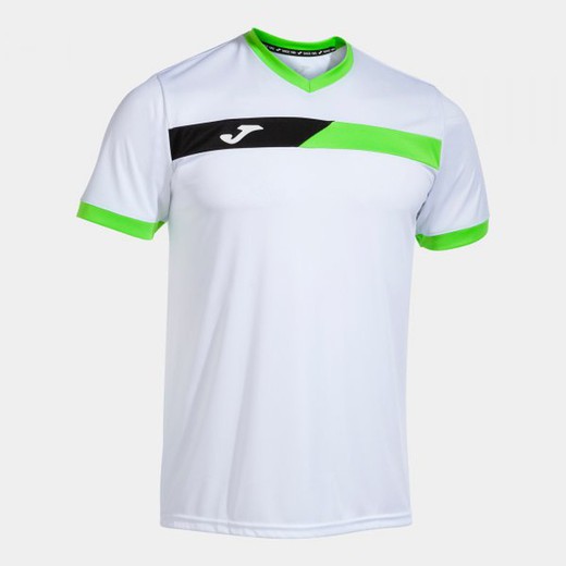 Court Short Sleeve T-Shirt White Fluor Green Black