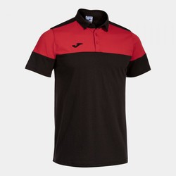 Crew V Short Sleeve Polo Black Red