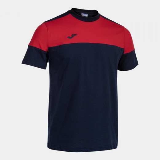 Crew V Short Sleeve T-Shirt Navy Red