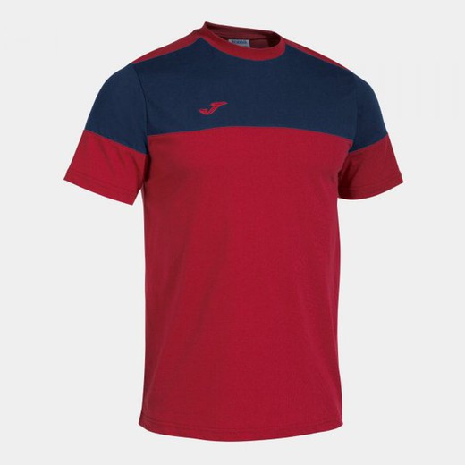 Crew V Short Sleeve T-Shirt Red Navy