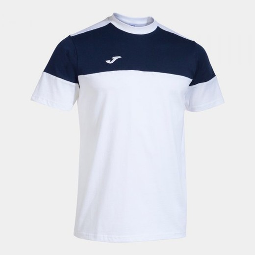 Crew V Short Sleeve T-Shirt White Navy