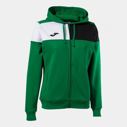 Crew V Zip-Up Hoodie Green Black White