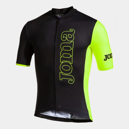 Crono Cycling Jersey Black Fluor Yellow