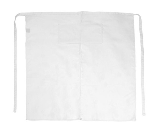 Long Berlin apron with opening and pocket