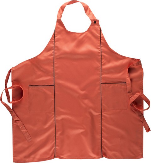 Apron with bib 90x90 Live in contrast Coral