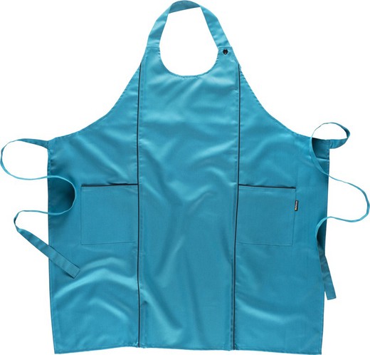 Apron with bib 90x90 Live in contrast Turquoise