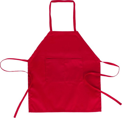 Avental com babador e bolso Fabricação especial Vermelho