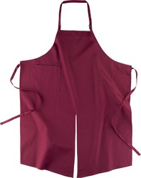 Apron with contrast piping and front opening 1 pocket Garnet Black