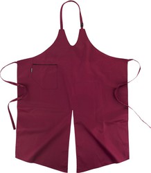 Apron with contrast pocket piping and front opening Garnet Black