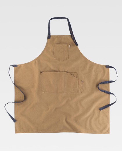 Long apron with Canvas fabric 90x95 Beige