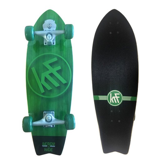 Des krf skateboard surf skate - ready to ride - green 78,74x2