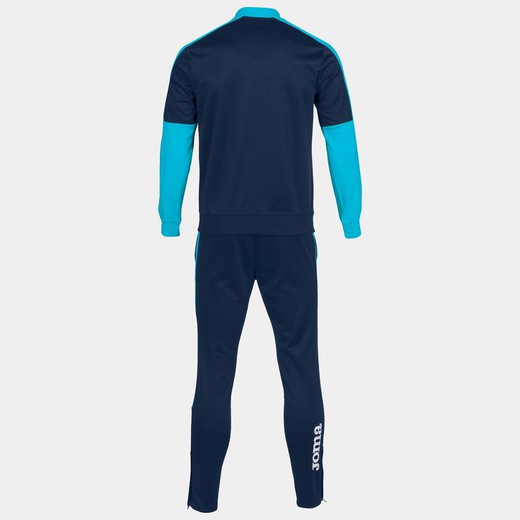 Eco Championship Tracksuit Navy Fluor Turquoise