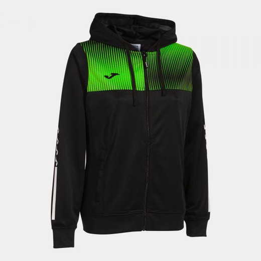 Eco Supernova Zip-Up Hoodie Black Fluor Green