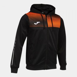 Eco Supernova Zip-Up Hoodie Black Orange