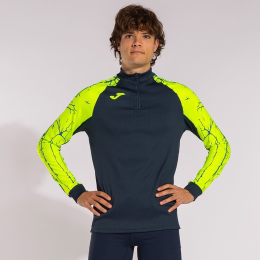 Sweat Elite Ix Marine Jaune Fluo