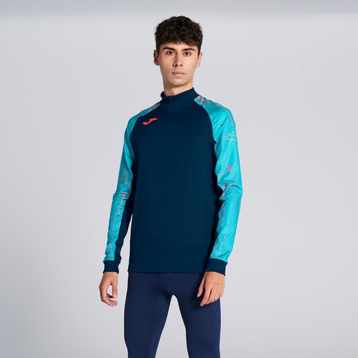 Elite Ix Sweatshirt Navy Turquoise