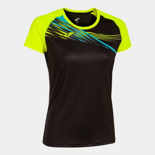 T-Shirt Manche Courte Elite X Noir Jaune Fluo