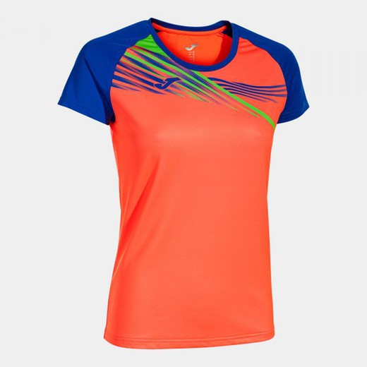 Elite X Short Sleeve T-Shirt Fluor Coral Royal