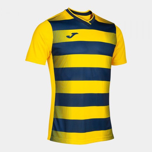 Europa V Short Sleeve T-Shirt Yellow Navy