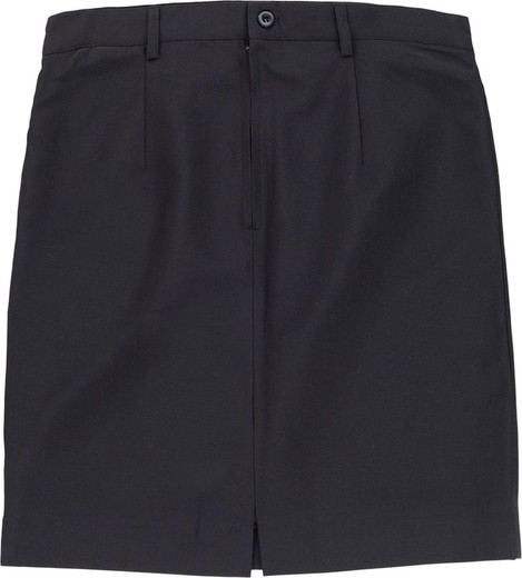 Short skirt with waistband, without pockets Black