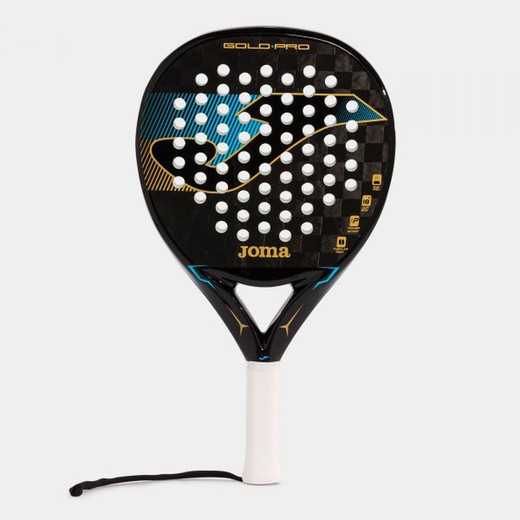 Gold Pro Paddle Racket Black Turquoise