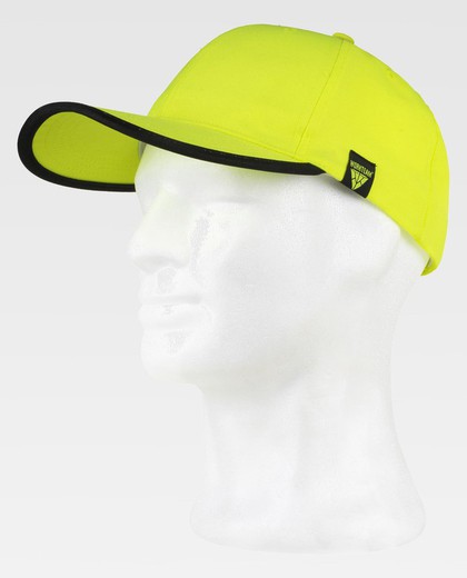 Gorra 100% Poliéster Amarillo / Negro