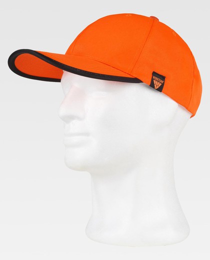 Gorra combinada con alta visibilidad Naranja / Negro