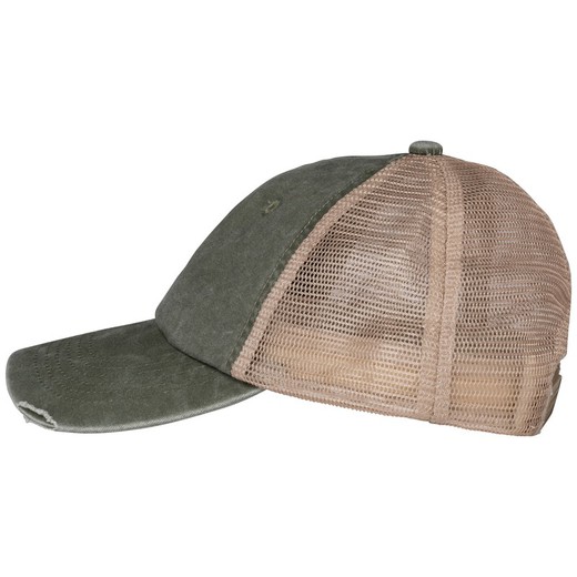 Umweltfreundliche Unisex Trucker-Cap im zerrissenen Look