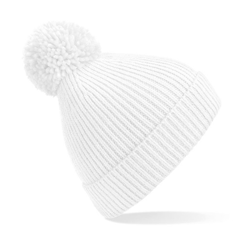 Cappello a coste con pompon