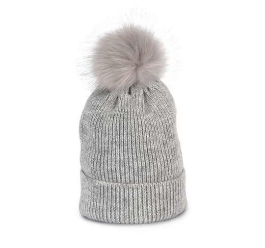 Hat With Pompom - Recycled Yarn