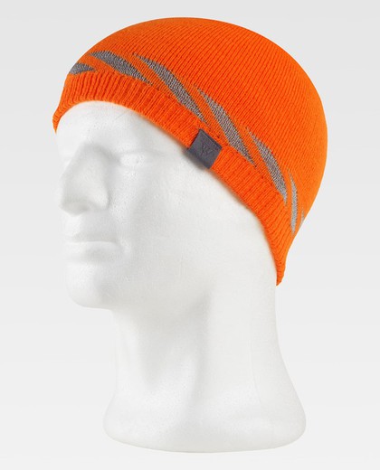 Gorro de punto en alta visibilidad Naranja