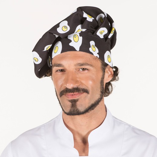 Large chef hat velcro Polyester 4104