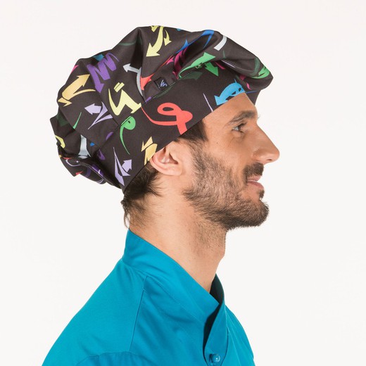 Large chef hat velcro polyester 4107