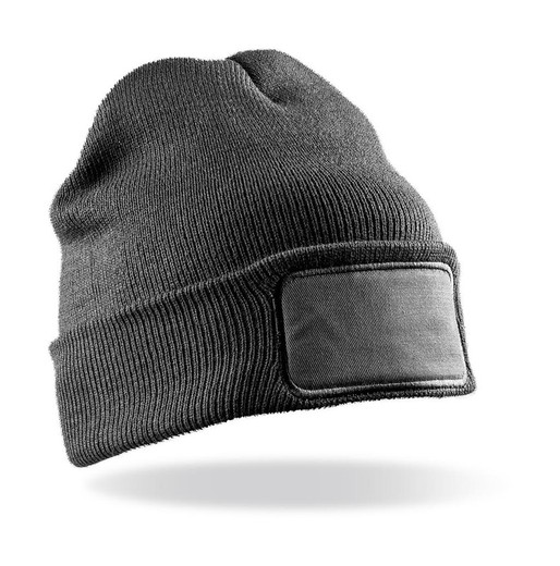 Gorro grueso con parche frontal