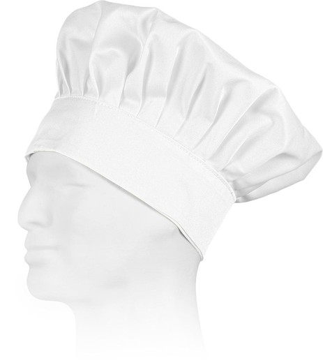 Chapeau de chef uni avec velcro réglable Blanc