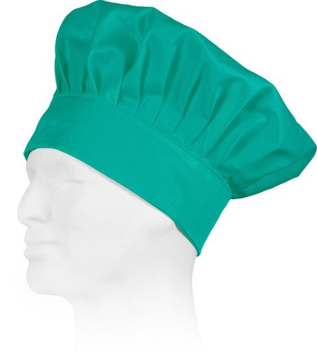 Plain chef hat with adaptable velcro Green