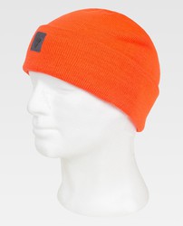 Gorro liso de punto con vuelta en el bajo